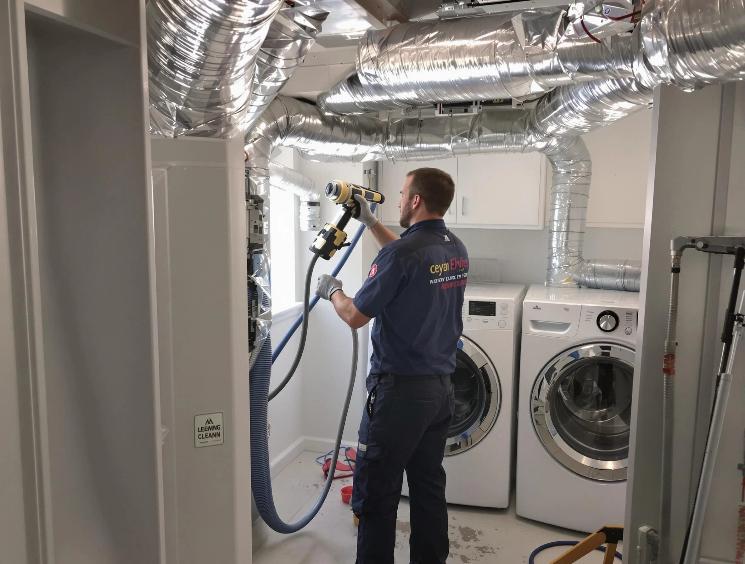 Clarkston Dryer Vent Cleaning specialist using advanced equipment for thorough duct cleaning in Clarkston
