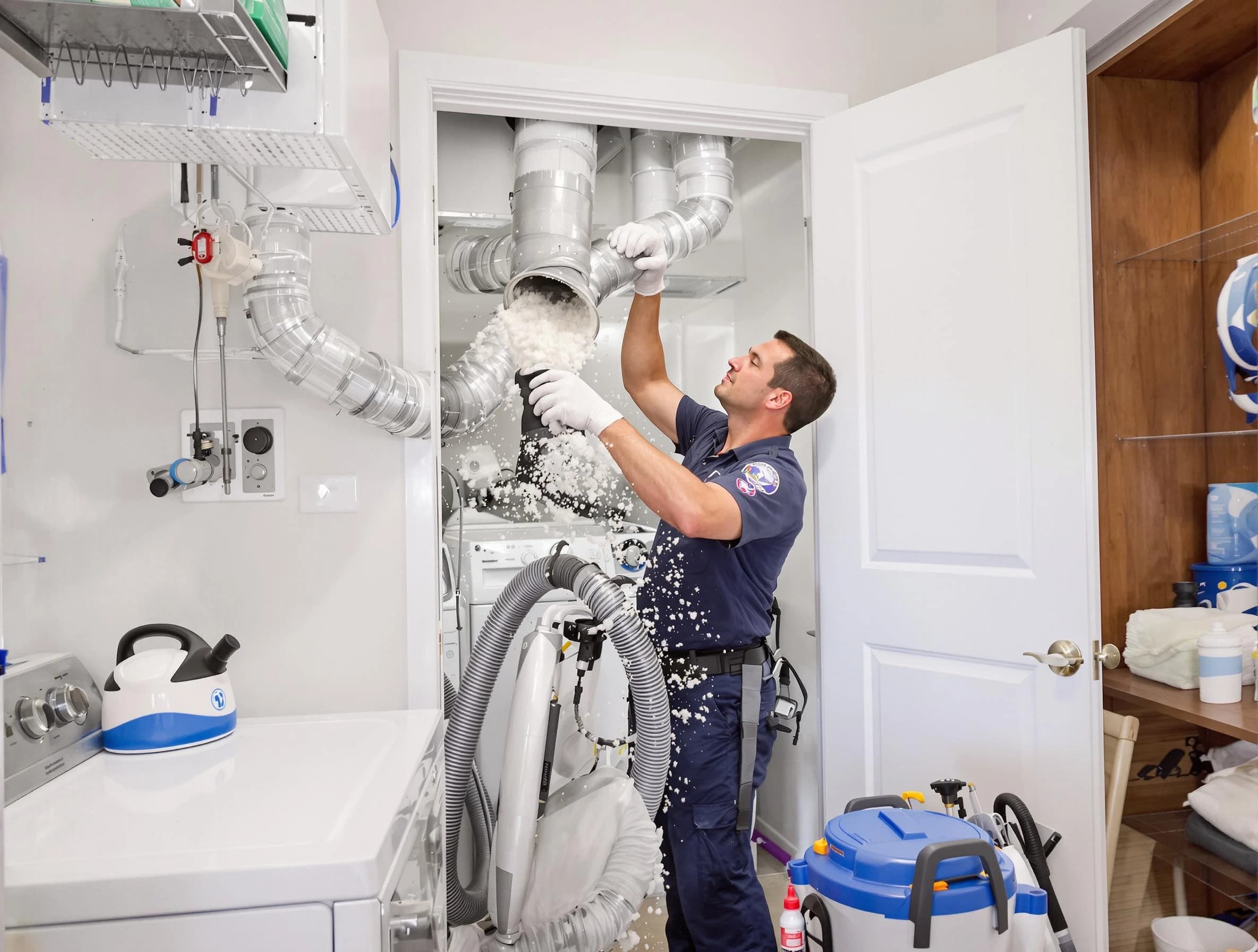 Clarkston Dryer Vent Cleaning technician delivering thorough residential dryer vent cleaning service in Clarkston